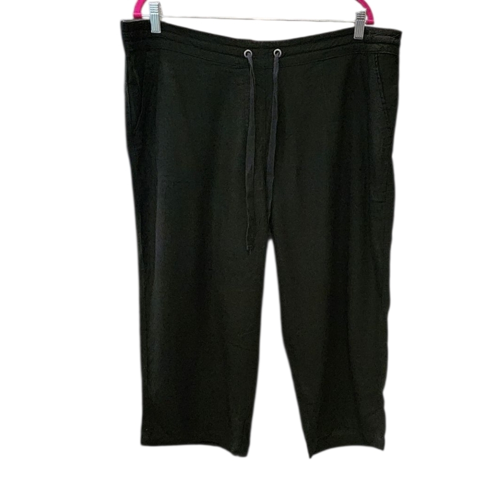 Per Se Black Drawstring Pants